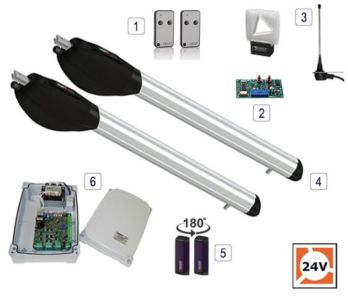 Roger Technology BR20&sol;310 24v Brushless Swing Gate Double Kit