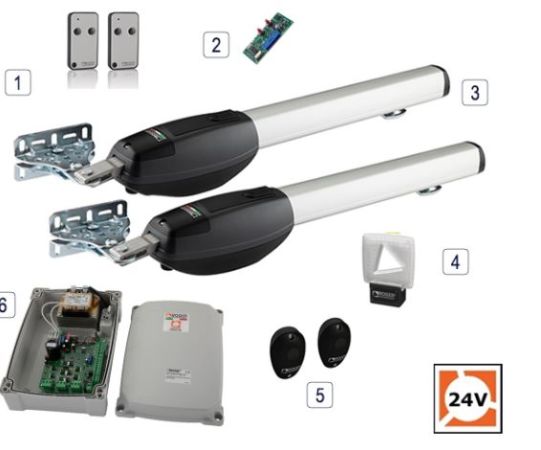 Click Here To Enlarge This Photo Of Roger Technology BE20&sol;210 24v Brushless Swing Gate Double Kit