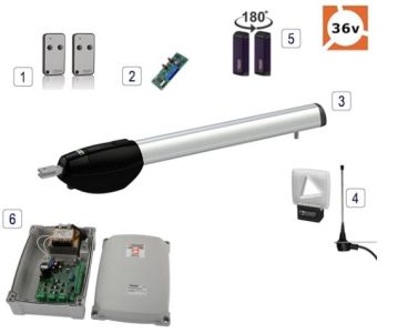 Roger Technology BE20&sol;410 36v Brushless Swing Gate Single Kit