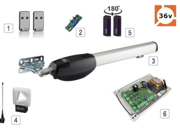 Click Here To Enlarge This Photo Of Roger Technology BE20&sol;211&sol;HS 36v Brushless Swing Gate Single Kit