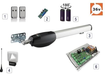 Roger Technology BE20&sol;211&sol;HS 36v Brushless Swing Gate Single Kit