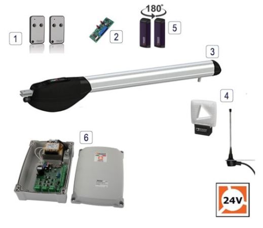 Click Here To Enlarge This Photo Of Roger Technology BR20&sol;310 24v Brushless Swing Gate Single Kit