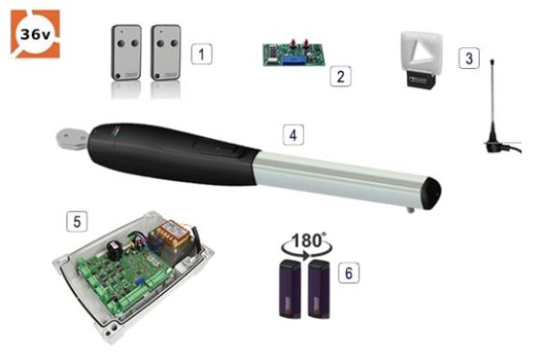 Click Here To Enlarge This Photo Of Roger Technology Smarty 4 HS Brushless Swing Gate Single Kit