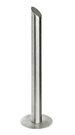 Click Here To Enlarge This Photo Of Angled top stainless steel round post&comma; 1m