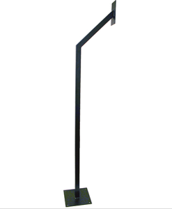 Lorry height goose neck post&comma; black