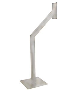 Car height goose neck post&comma; stainless steel