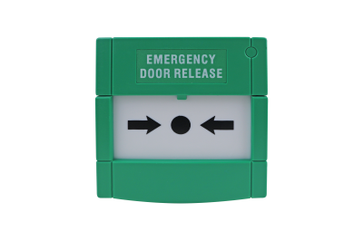 Double-pole resettable emergency door release