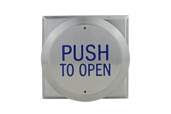 Click Here To Enlarge This Photo Of Large all-active PUSH TO OPEN exit button&comma; flush mount