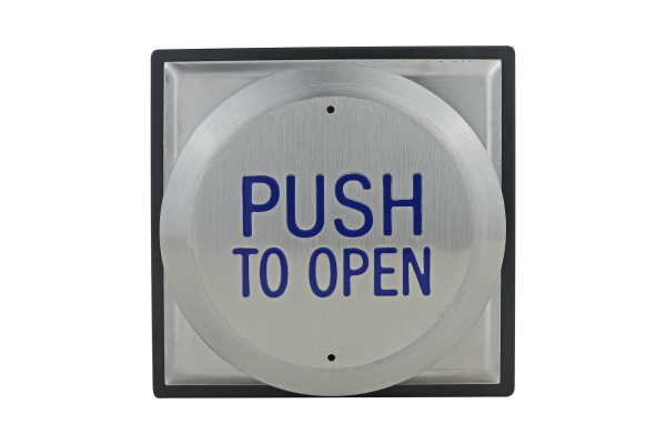 Click Here To Enlarge This Photo Of Large all-active PUSH TO OPEN exit button&comma; surface mount