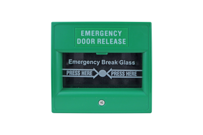 Double-pole breakglass emergency door release